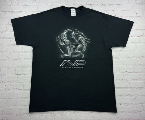 Vintage Alien Vs Predator Film Promo T-Shirt "Wer gewinnt... wir verlieren" Größe XL