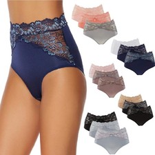 Rhonda Shear 3-pack Brief Panty with Lace Trim 552488-J