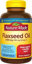 Nature Made Flaxseed Oil 1400 mg, 100 Softgels