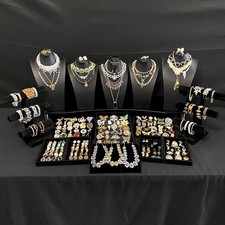 177 Pc Higher End Vintage Estate Costume Jewelry Lot Rhinestones & More Lot 913