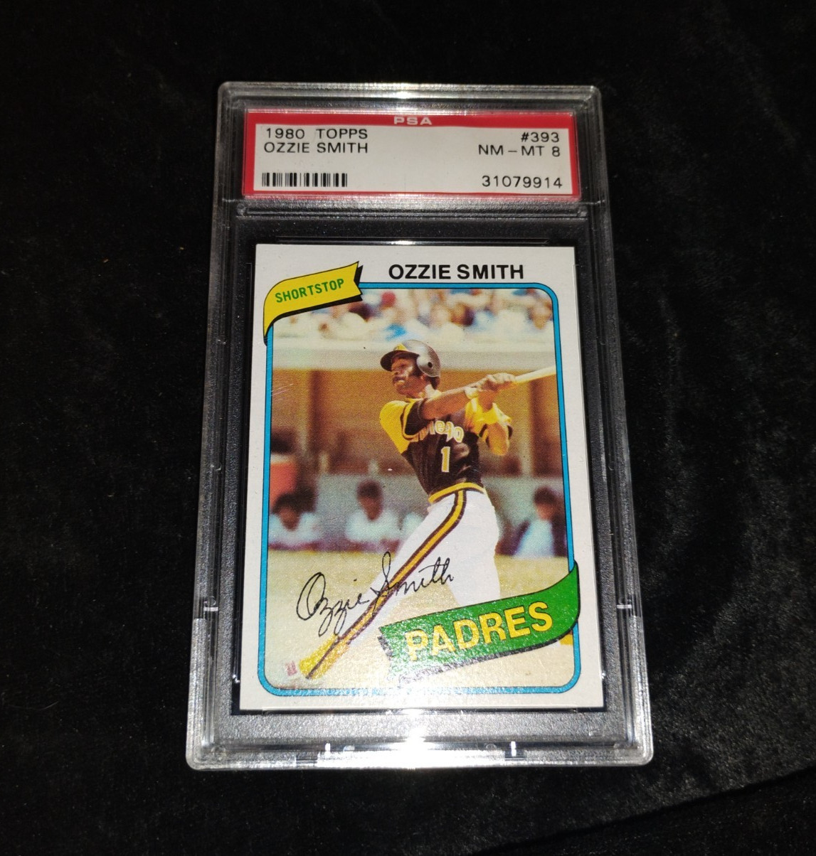 1980 Topps #393 Ozzie Smith PSA 8 PADRES HOF