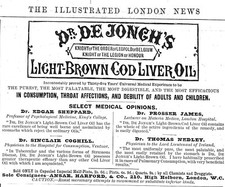 Dr De Jongh's Light-Brown Cod Liver Oil ADVERT 1 Very Small 1890 Print Ad 695/51