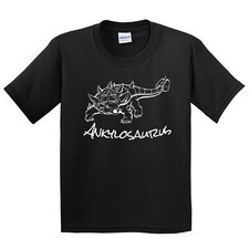 Kids Dinosaur Shirt - Ankylosaurus Sketch Prehistoric Animal Dinosaur T-Shirt