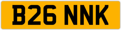 BENN BEN  BENNY BENS BENJAMIN 3x3 PRIVATE REGISTRATION CAR NUMBER PLATE B26 NNK