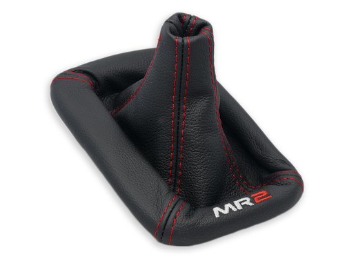 FOR TOYOTA MR2 MK2 SW20 1990-1999 GEAR SHIFT BOOT GAITER LEATHER EMBROIDERY RED - Picture 3 of 4