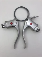 Vintage Dia Compe Brake Levers Red Dot Non Aero Turkey Eye Silver Bike Road  A09