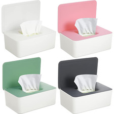 4 Pieces Baby Wipes Dispenser Wipe Container Keep Wipes Moist Baby Wipe Holder E