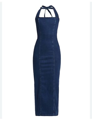Reformation Evita Denim Midi Dress - Medium Blue - Size 2 - NEW WITH TAGS | eBay Reformation Evita Denim Midi Dress - Medium Blue - Size 2 - NEW WITH TAGS | eBay
