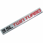 BLACK/RED METAL 3.5L TWIN TURBO ENGINE MOTOR BADGE EMBLEM FOR TRUNK HOOD DOOR