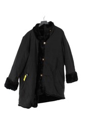Dennis By Dennis Basso Women's Coat L Black Silk