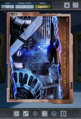 Star Wars Card Trader Digital Legendary Bronze Gilded Palpatine Vader Luke 3cc