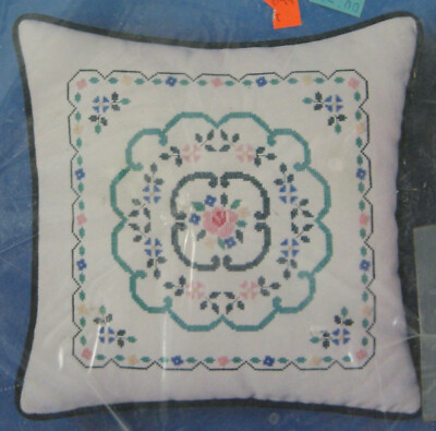 Bucilla Rose Elegance Pillow Cover Stitchery with Beads Kit #32278