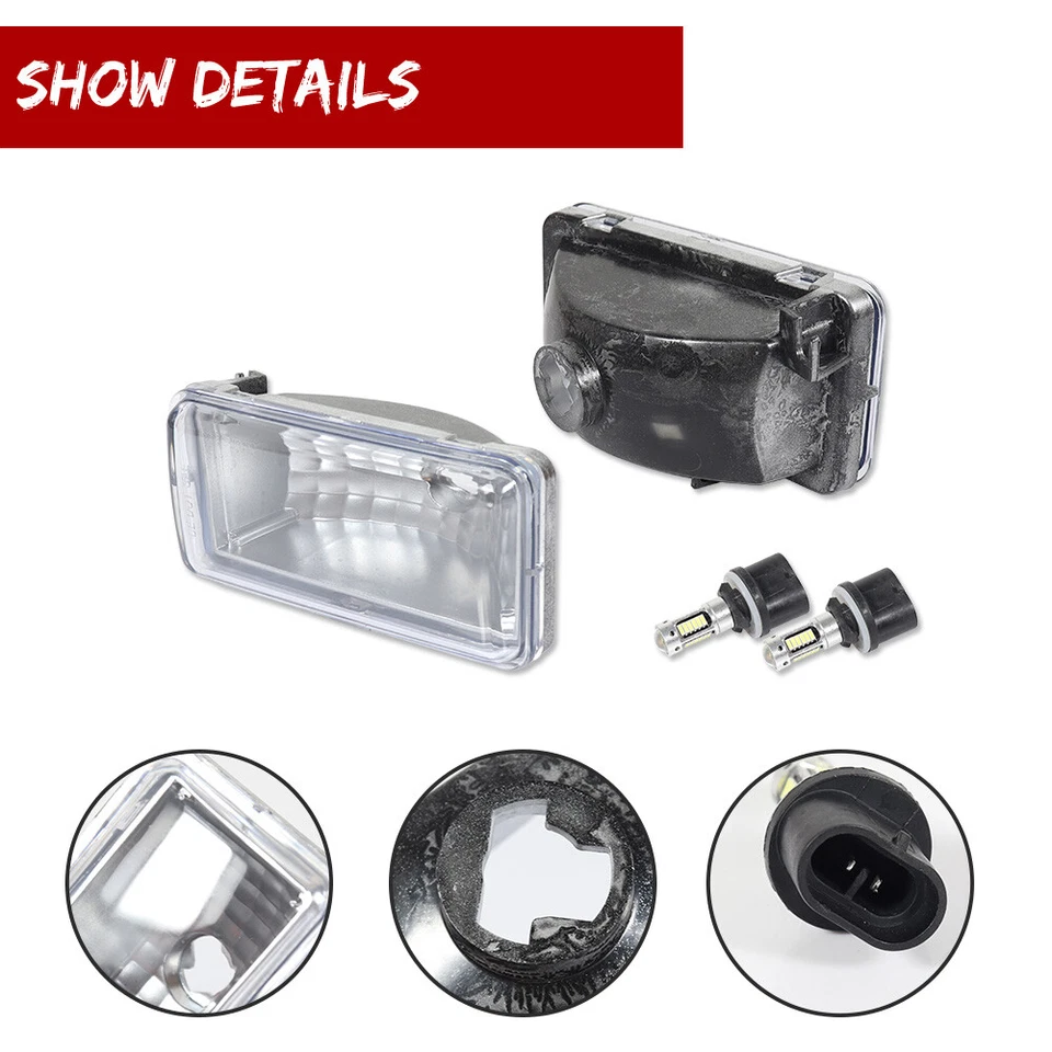 PAR DE LUCES ANTINIEBLA PARACHOQUES TRANSPARENTE REPUESTO PARA CHEVY S10 1998-04 PICKUP BLAZER Foto 3 de 4