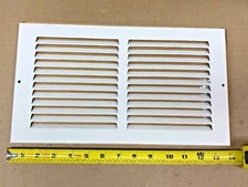 Hart & Cooley ~ Flat Wall Return Air Grille White Steel 12" x 6"