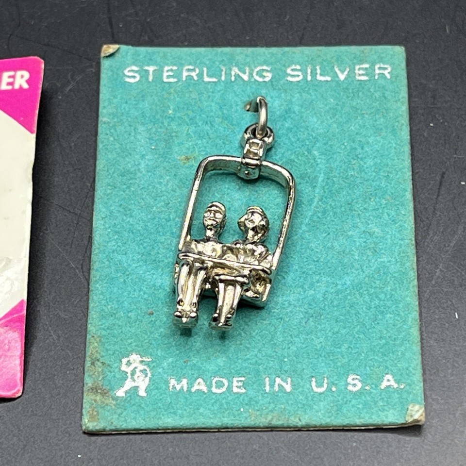 Charme Vache En Argent Sterling Vintage - 2,8 G, 1,9 Cm, Argent 925, Occasion En Bon état