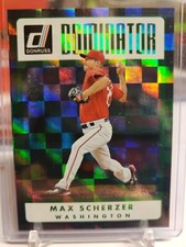 2017 Donruss Baseball D-10 Max Scherzer Dominator Green Parallel #/349 Nationals