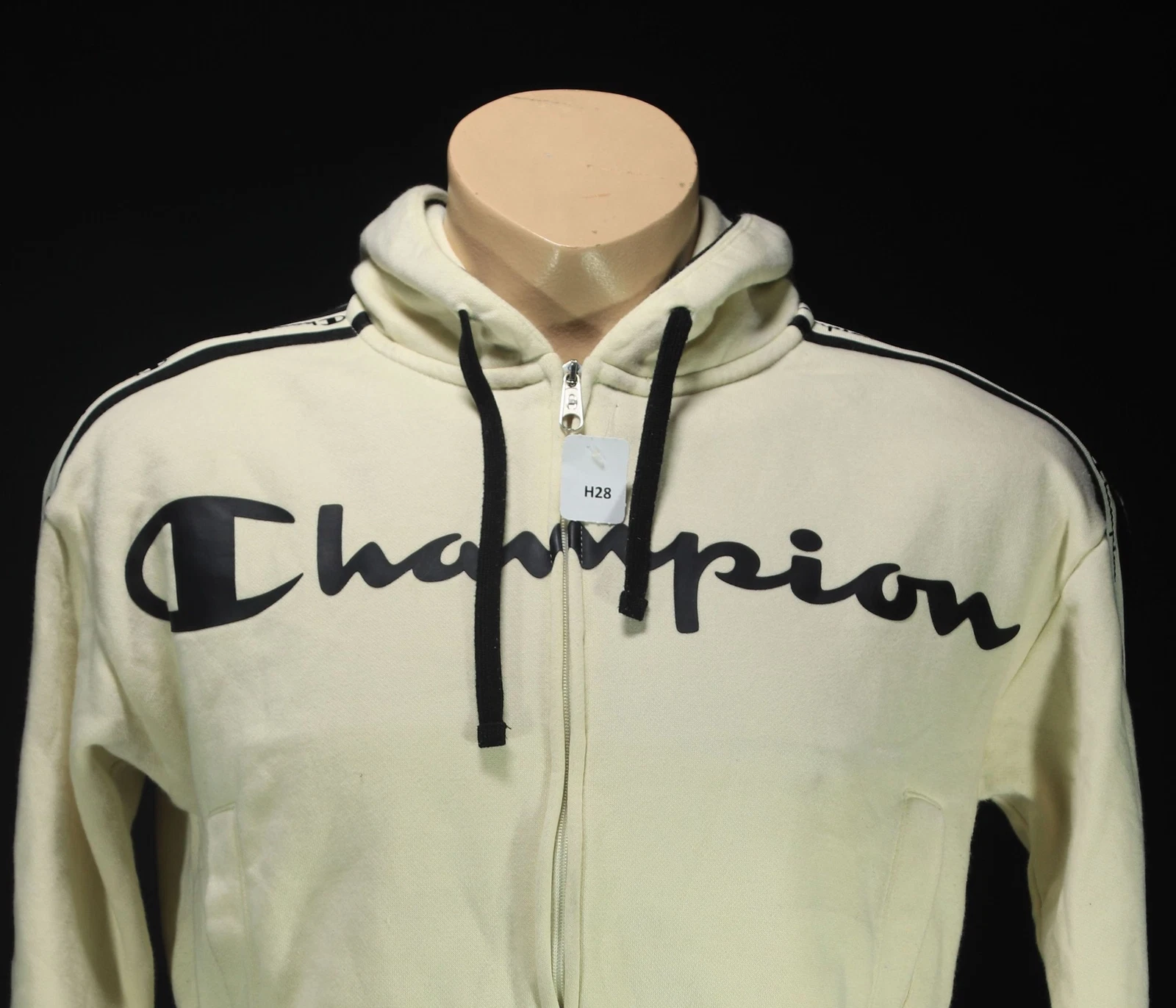 VETEMENTS Felpa con cappuccio Champion donna crop M beige fantasia cappuccio zip H028