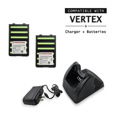 Rapid Charger & Batteries for Vertex /Yaesu Radios FNB-83, FT-60, VX-150, HX370S