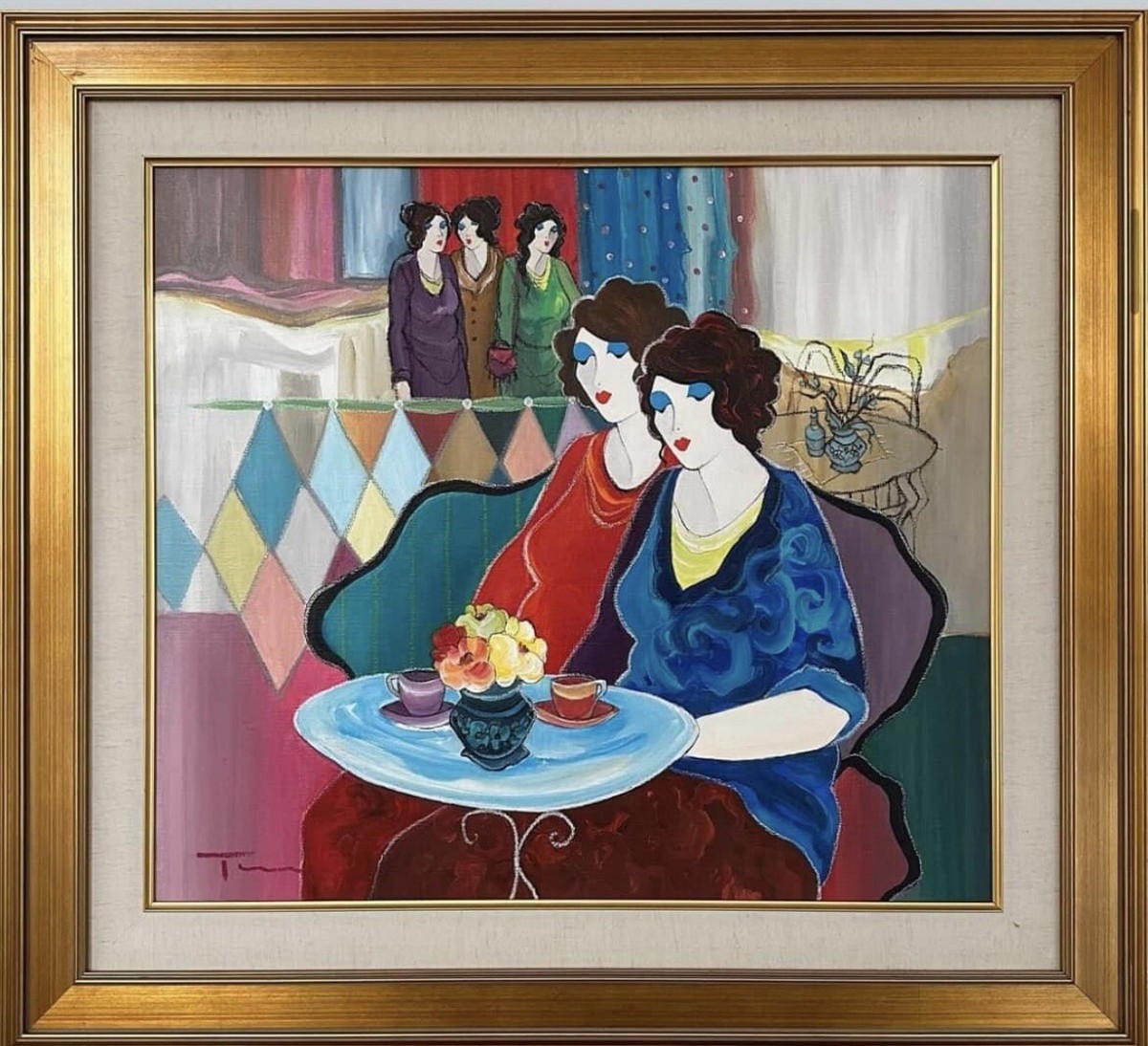 Itzchak Tarkay Original Oil on Canvas 