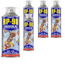 Pack Of 5 Action Can RP-90 Rapid Penetrating Oil Rusty Lubricates Cleans 500ml