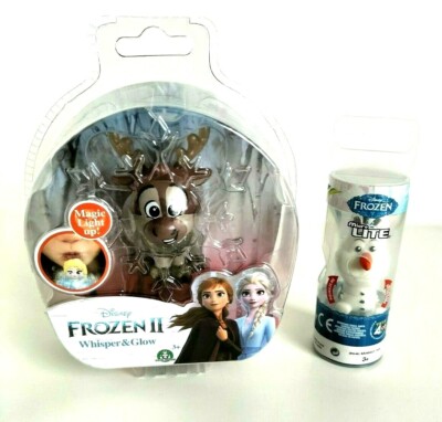 Disney Frozen Set Whisper & Glow Sven mit Olaf Micro Lite Taschenlampe Nachtlicht Set