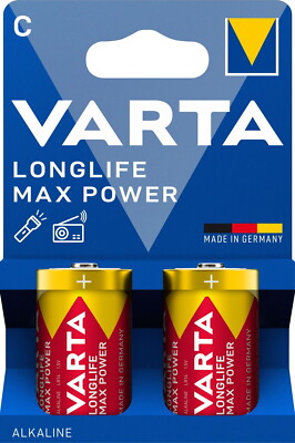 10 Varta 4714 Longlife Max Power C / Baby Alkaline Batterien im 2er Blister
