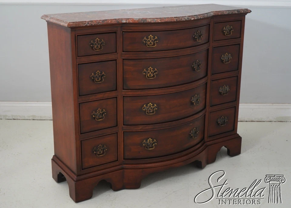 L68885: Consola de servidor superior de mármol con 12 cajones CENTURY Cherry Foto 2 de 4