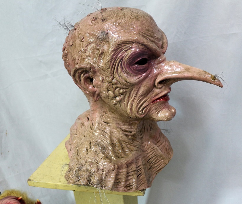 The Grand Alto Bruja Máscara Ghoul Aterrador Halloween Disfraz Látex Demonio