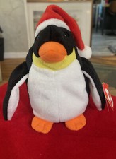 Vintage Ty Beanie Baby Zero Christmas Penguin With Tag DOB Jan 2, 1998