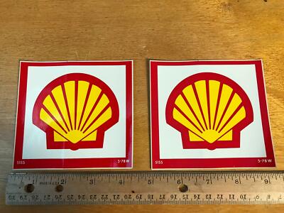 Vtg original 1978 Shell Oil Gas Gasoline logo vinyl NOS new decal ...
