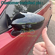 For 2017-2020 Toyota Yaris Ia Sedan Glossy Piano Black Side Mirror Covers Trim