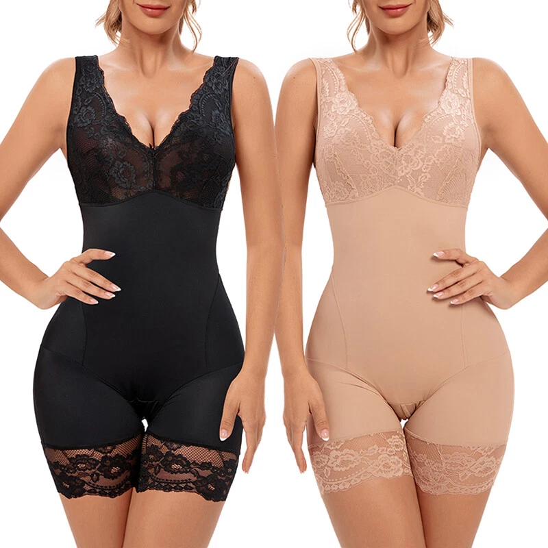 Women Slimming Lace Body Shaper Bodysuit Shapewear Tummy Control Lingerie  Girdle