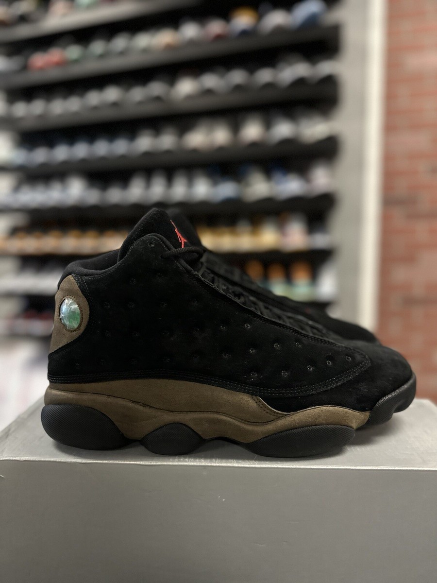 シューズ(男性用) NIKE AIR JORDAN13 RETRO OLIVE 414571-006 Nike Air Jordan 13 XIII 13s Retro Olive Black Suede 414571