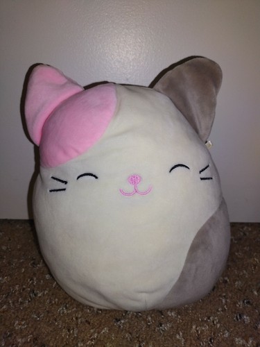 grey and pink cat squishmallow