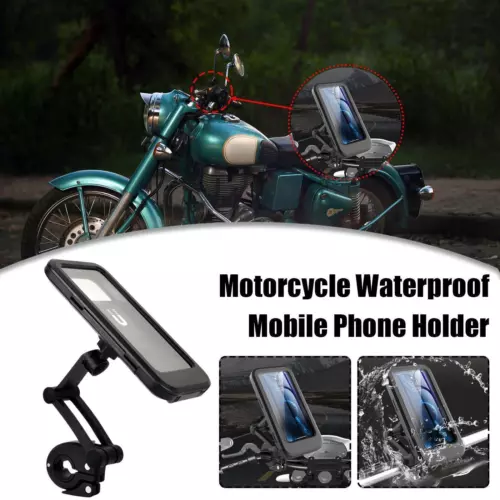 Waterproof Motorcycle Bike Handlebar Phone Mount Holder Case for iPhone Samsung - Picture 14 of 19