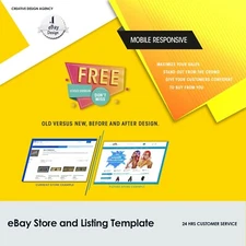 2020 Ebay Store Design and Listing Template Responsive FREE LOGO BANNER DESIGN