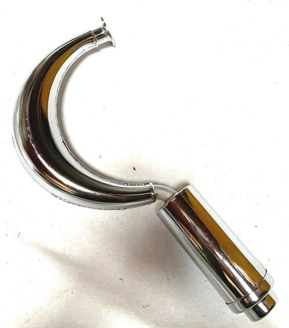 80cc EXPANSION Banana chamber exhaust muffler chrome Motorized bike GAS