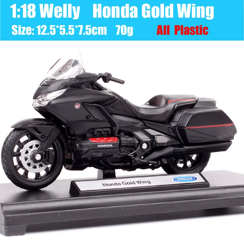 1/18 Scale Welly 2020 Honda Gold Wing Cruiser Bike Model Motorcycle Diecast Toy - Image 3 of 4