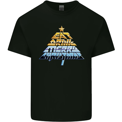 T-Shirt Di Natale Heavy Metal Rock Per Bambini Ragazzi E Ragazze