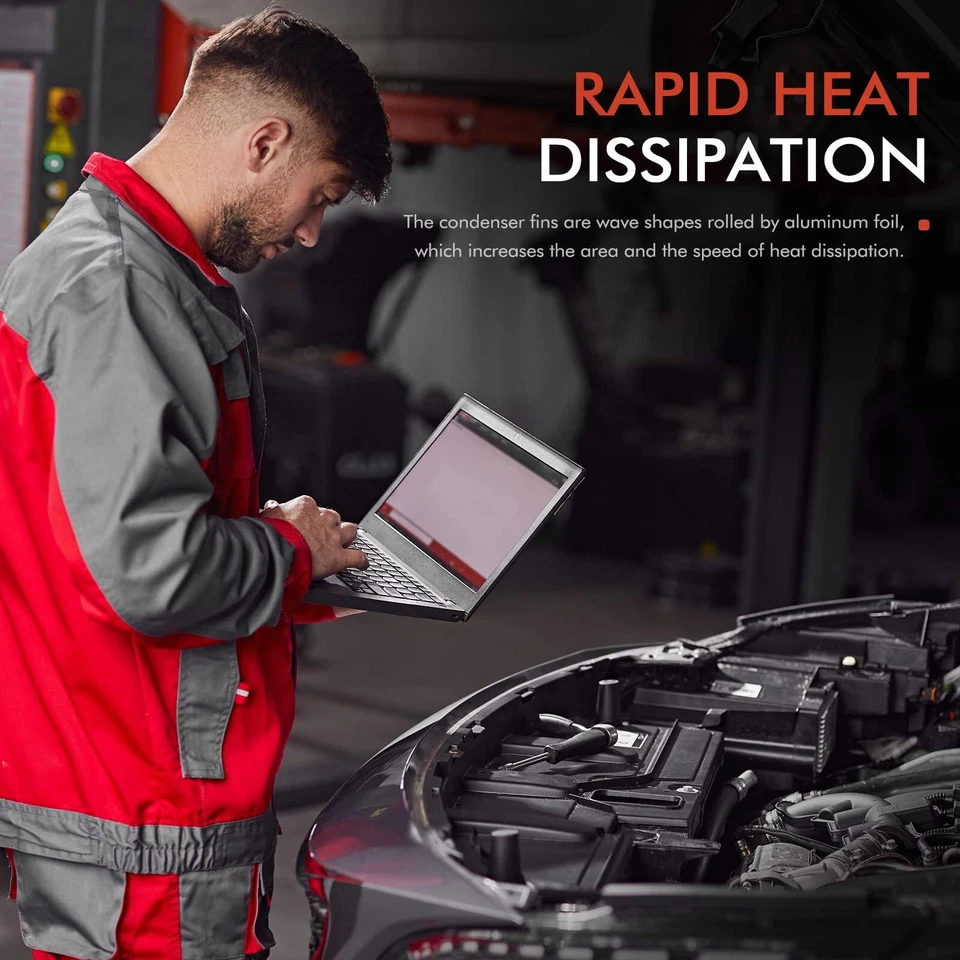 Kit de refrigeração de radiador e condensador CA para Honda Ridgeline 2006 2007 2008 V6 3.5L - Imagem 4 de 4