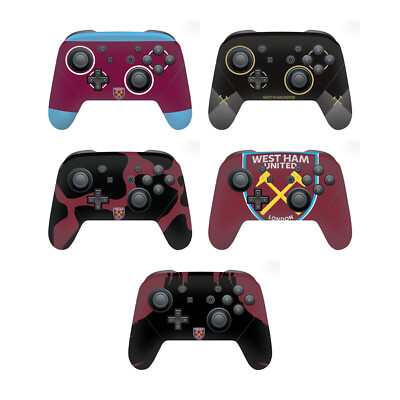 WEST HAM UNITED FC KUNST VINYL SKIN DECAL FOR NINTENDO SWITCH PRO CONTROLLER
