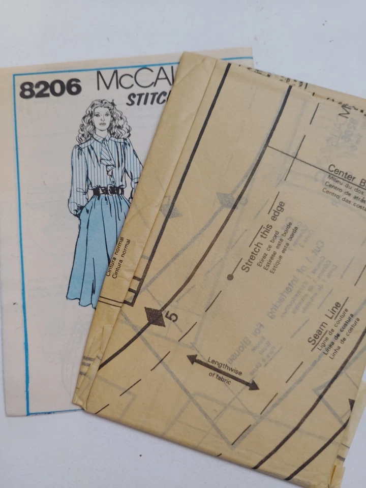 Blouse Top Skirt 6 8 10 Stitch N Save 8206 McCalls Sewing Pattern UC McCall's - Image 4 of 4