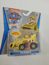 Paw Patrol Rescue Team Metal RUBBLE Die Cast Vehicle Loader Construction Pup Dog
