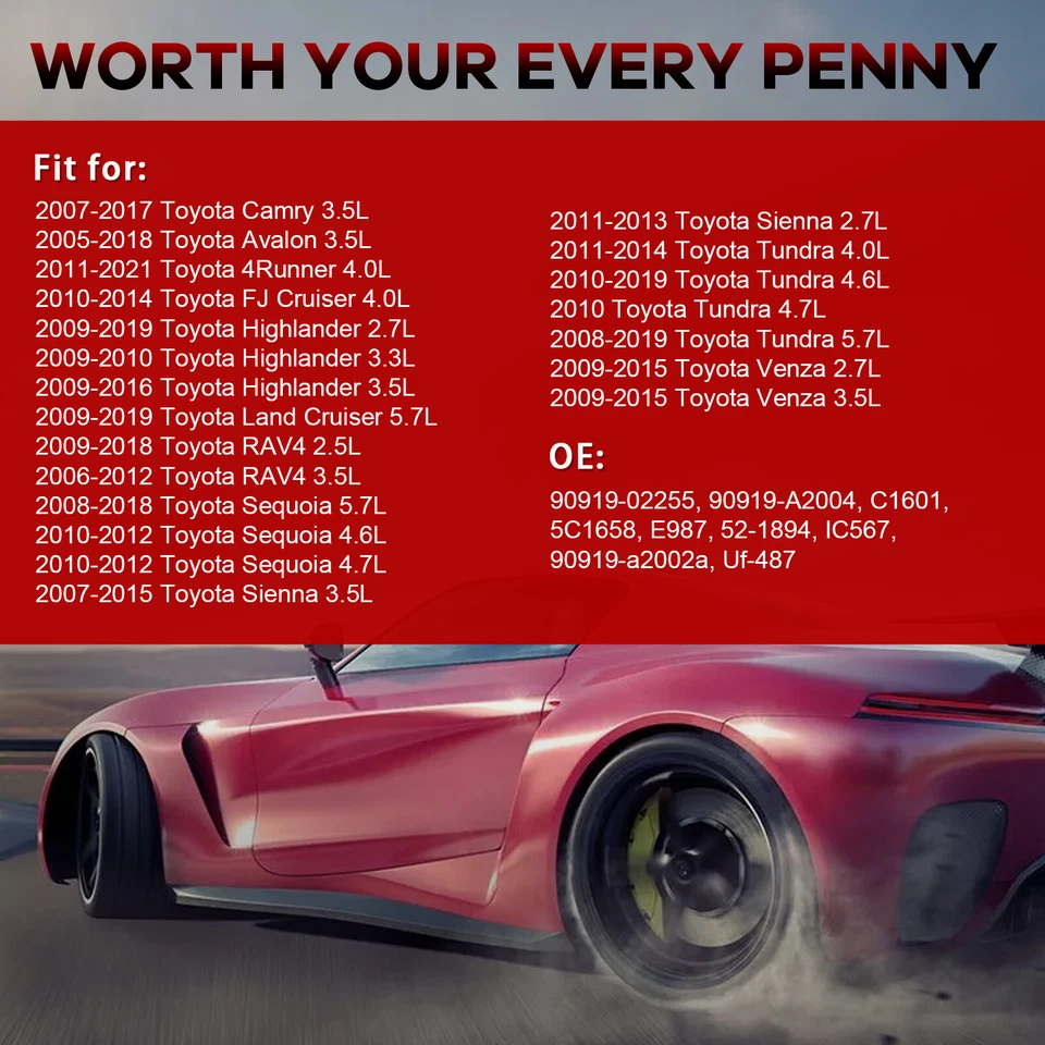 UF400 6pcs Ignition Coil and Iridium Spark Plug For 2003-2008 Honda Pilot 3.5L - Изображение 2 из 4