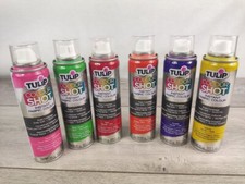 FABRIC COLOUR SPRAY PAINT INSTANT WASHABLE COLOUR SHOT TULIP UPCYCLE RENEW
