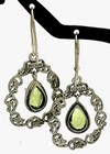 NWOT Or Paz Sterling Silver 925 Green Peridot Lace Dangle Earrings Israel PZ /au — photo 4