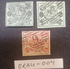Altdeutschland / Braunschweig 1861 2x Nr. 10, 1x Nr. 12 gestempelt (BRAU004)