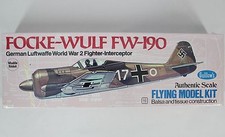 Guillow's 1976 Balsa Flying Model Kit 502 Focke-Wulf FW-190 16.5" WS SEALED