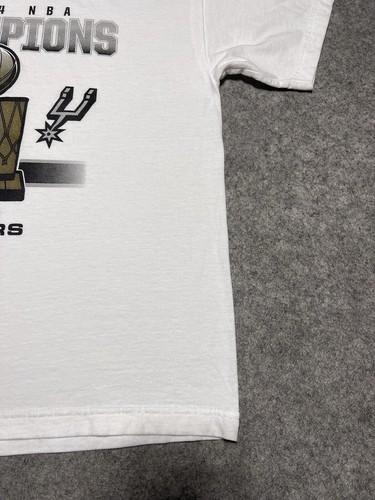 YOUTH XL San Antonio Spurs NBA Shirt Adidas 2014 Champion White Duncan Ginobili - Picture 3 of 9