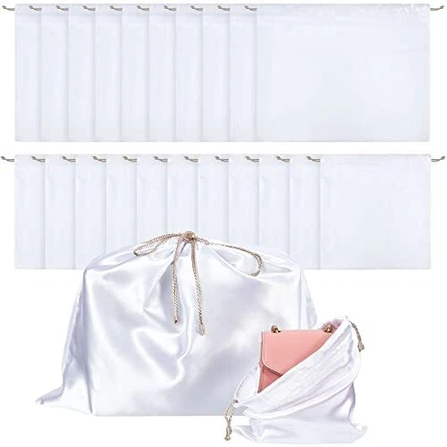 6 Pack Dust Bags for Handbags Silk Dust Cover Bag for Handbags